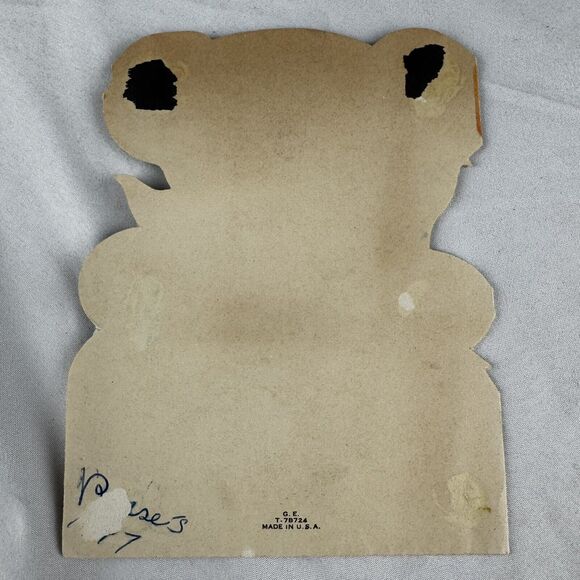 1940s Birthday Card 3 Years Old Unsigned Marked 1947 Puppy Dog w Twinkle In Eye - Picture 4 of 4